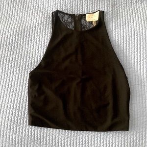 Alice + Olivia Cropped Lace Top